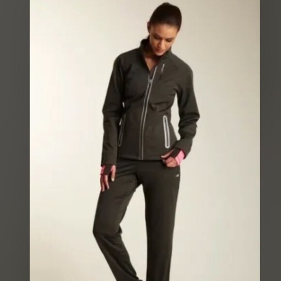 NEW BALANCE Black Performance Sport Windbreaker Zippered Jacket w/ Pockets  SP - Picture 4 of 16